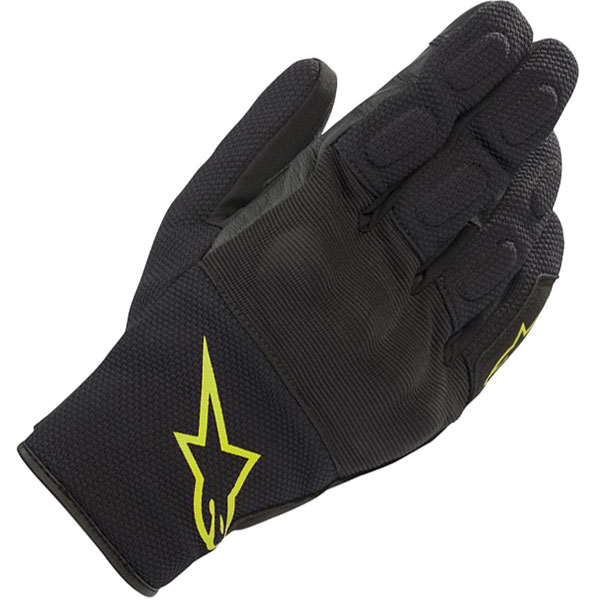 Image of Alpinestars S Max Drystar Mixed Gloves - Black / Yellow Fluo