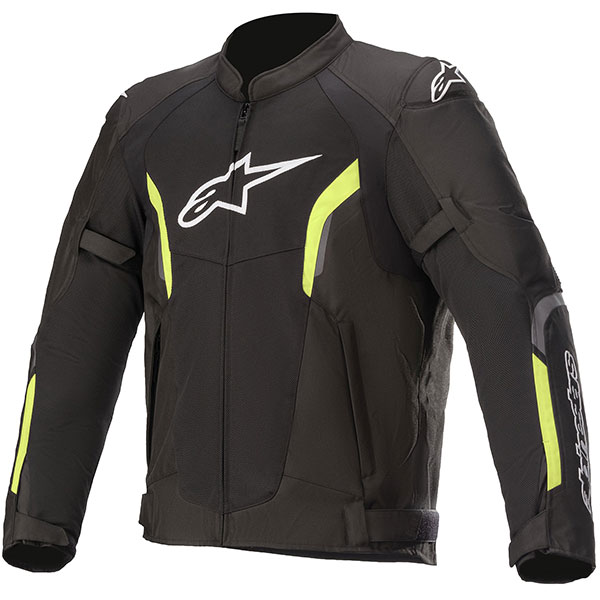 Alpinestars AST Air V2 Textile Jacket Black Yellow Fluo FREE UK DELIVERY