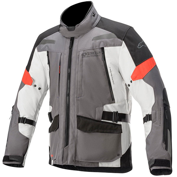 Image of Alpinestars Valparaiso V3 Drystar Textile Jacket - Dark Grey / Light Grey / Red