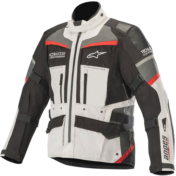 Image of Alpinestars Andes Pro Drystar Textile Jacket - Grey / Black / Red