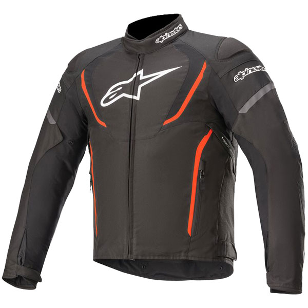 Image of Alpinestars T-Jaws V3 Waterproof Textile Jacket - Black / Red Fluo