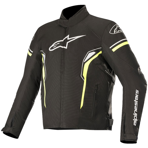 Image of Alpinestars T-SP-1 Waterproof Textile Jacket - Black / Fluo Yellow