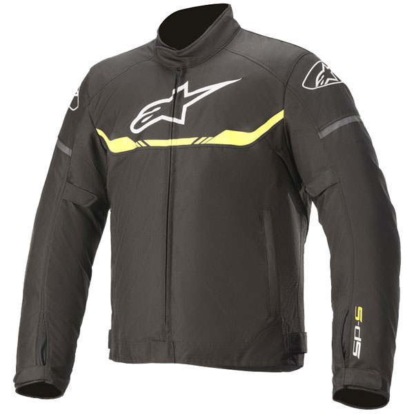 Image of Alpinestars T-SPS Waterproof Textile Jacket - Black / Yellow Fluo