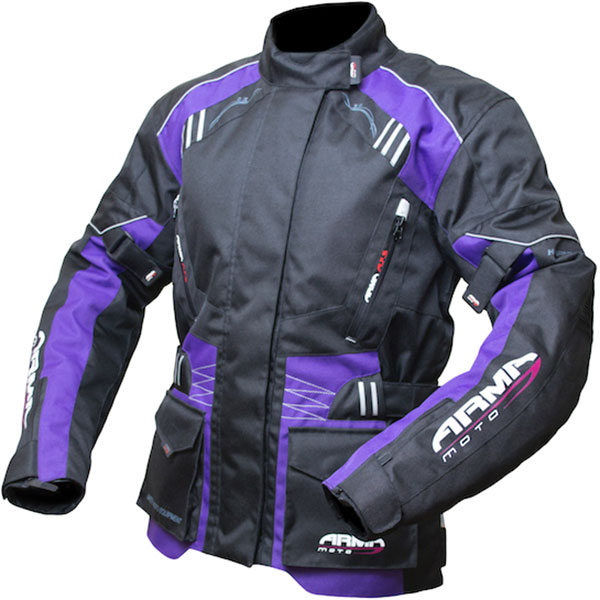 Image of ARMR Moto Ladies Kiso 2 Textile Jacket - Black / Plum