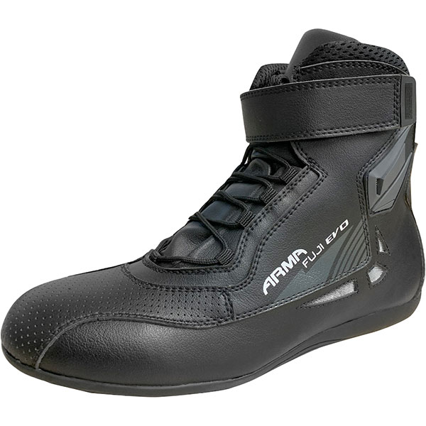 Image of ARMR Moto Fuji Evo Leather Boots - Black / Grey