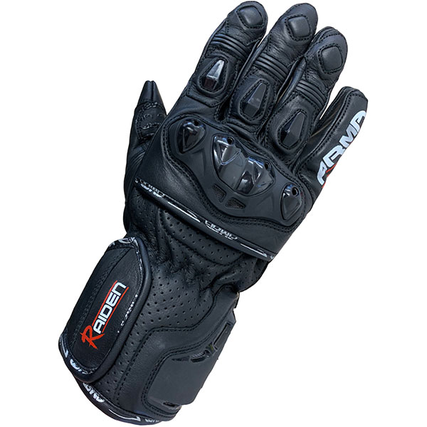 Image of ARMR Moto Raiden Leather Gloves - Black