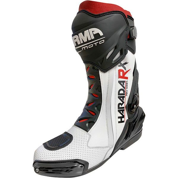 Image of ARMR Moto Harada RX Textile Boots - White / Black