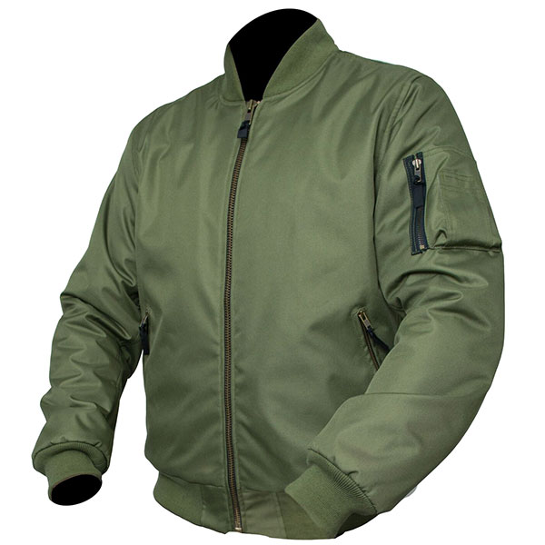 ARMR Moto Aramid Bomber CE Textile Jacket - Olive