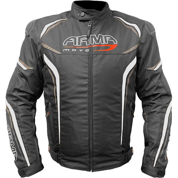 Image of ARMR Moto Harada R Textile Jacket - Black / White