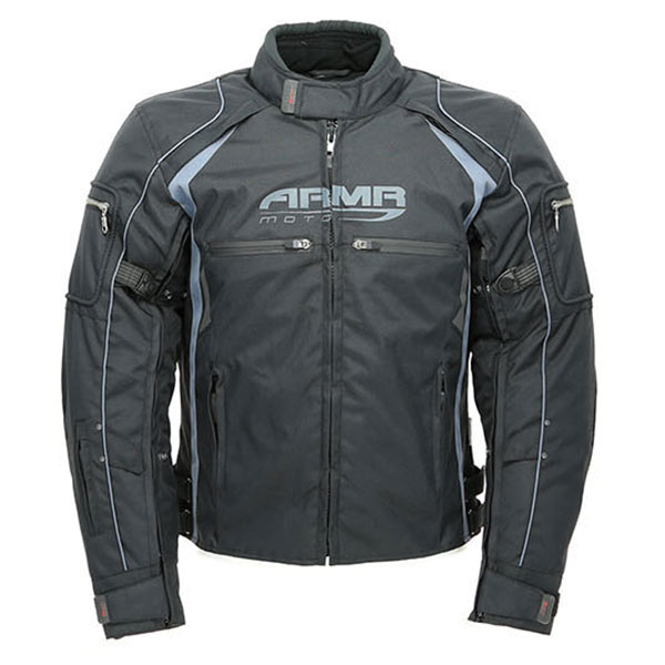 Image of ARMR Moto Ukon Textile Jacket - Black / Grey