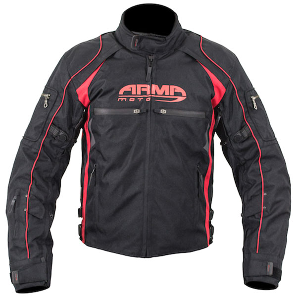 ARMR Moto Ukon Textile Jacket - Black / Red - FREE UK DELIVERY