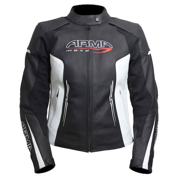 Image of ARMR Moto Ladies Kimi Jacket - Black / White