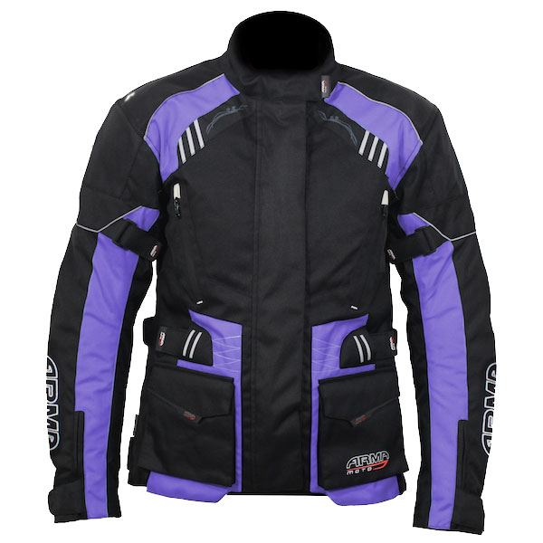 Image of ARMR Moto Ladies Kiso 3 Textile Jacket - Black / Plum