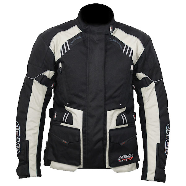 Image of ARMR Moto Ladies Kiso 3 Textile Jacket - Black / Stone