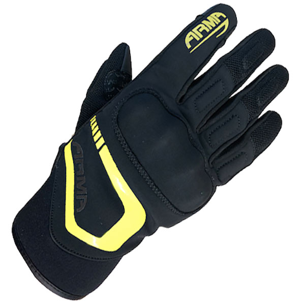 Image of ARMR Moto SHV935 Glove - Black / Fluo Yellow