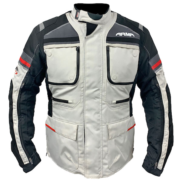 Image of ARMR Moto Tottori 3 Textile Jacket - Stone