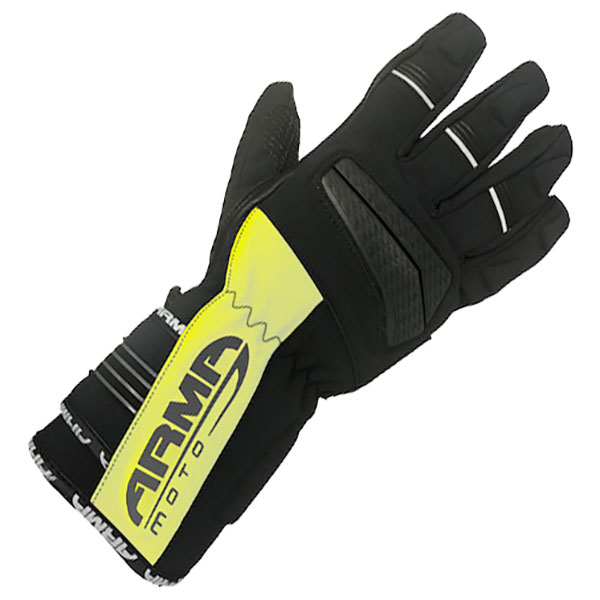 Image of ARMR Moto WP845 Glove - Black / Fluo Yellow