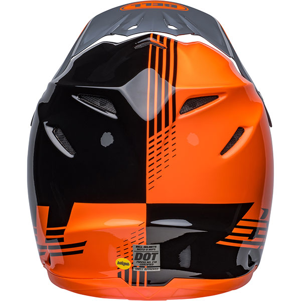 Bell Moto 9 Mips Louver Gloss Black Orange FREE UK DELIVERY