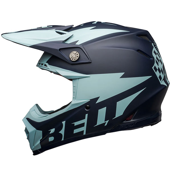 Image of Bell Moto 9 Flex Breakaway - Matt Navy / Light Blue