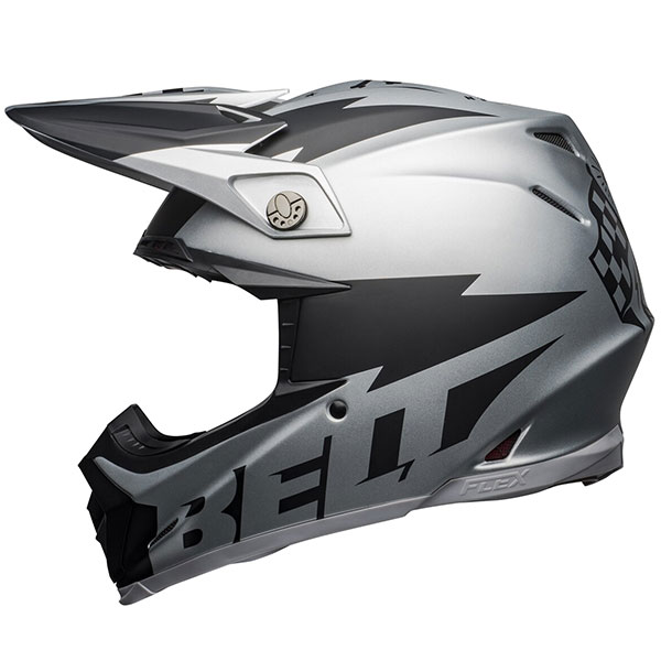 Image of Bell Moto 9 Flex Breakaway - Matt Silver / Black