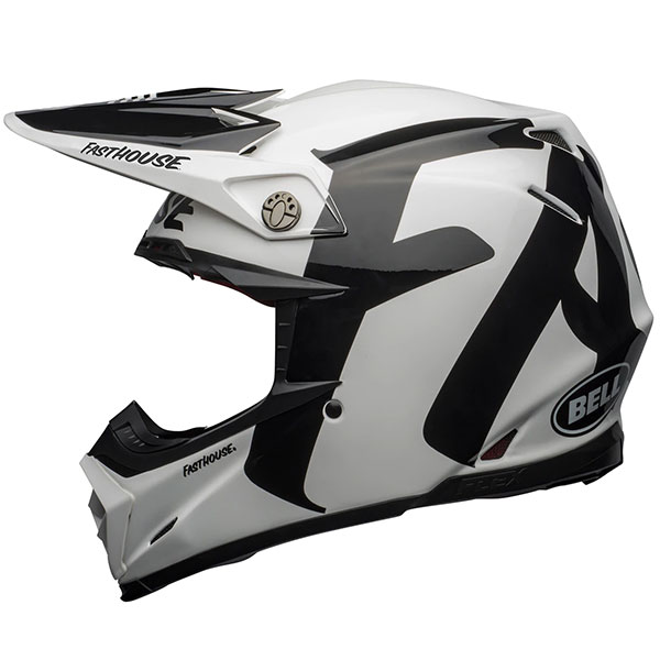 Image of Bell Moto 9 Flex Fasthouse Newhall - White / Black