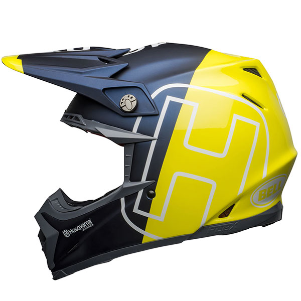 Image of Bell Moto 9 Flex Husqvarna Gotland M/G - Blue / Hi-Viz