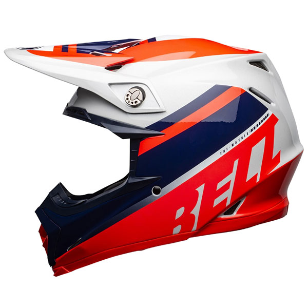 Image of Bell Moto 9 Mips Prophecy - Gloss Infrared / Navy / Grey