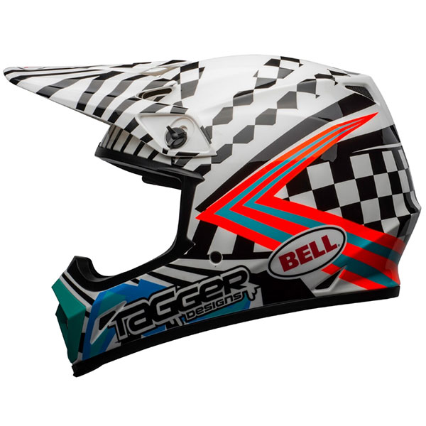 Image of Bell MX-9 Mips Check Me Out - White / Black