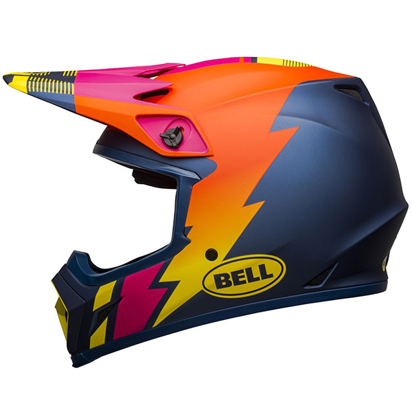Image of Bell MX-9 Mips Strike - Matt Blue / Orange / Pink