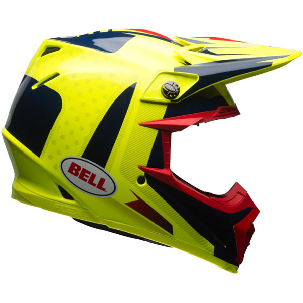 Image of Bell Moto 9 Flex - Vice Blue / Yellow