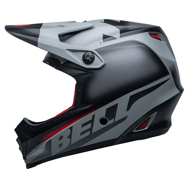 Image of Bell Moto 9 Mips Kids - Glory Matt Black / Grey / Crimson