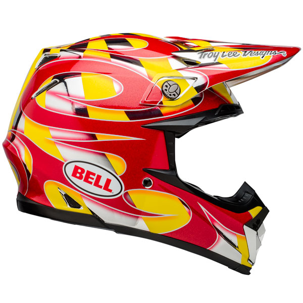 Image of Bell Moto 9 Mips - Showtime McGrath Replica Gloss Red / Yellow / Chrome