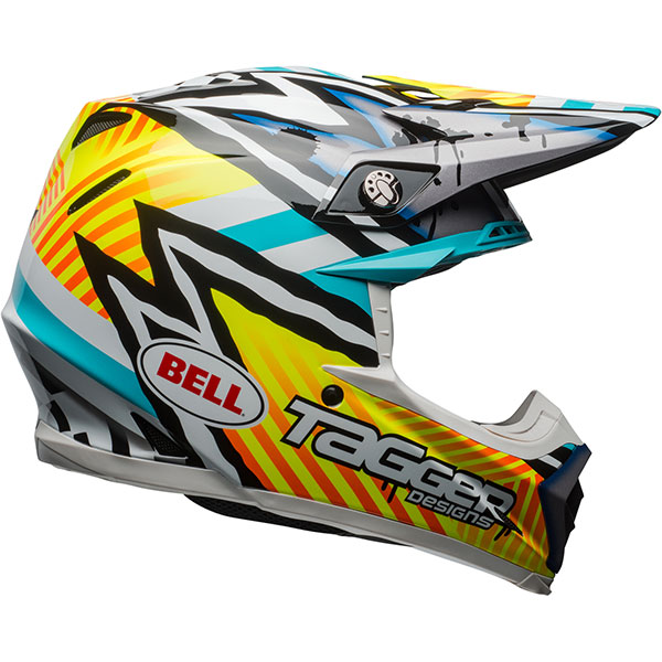 Image of Bell Moto 9 Mips - Tagger Yellow / Blue / White