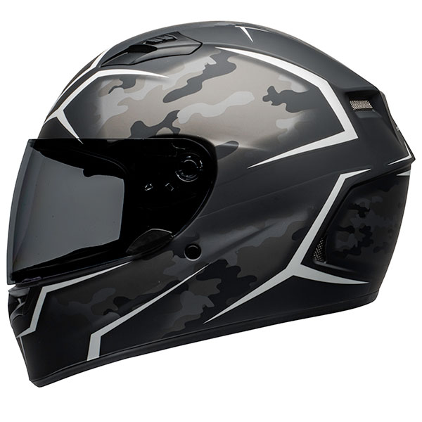 Image of Bell Qualifier - Stealth Camo Matt Black / White