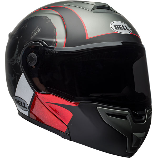 Bell SRT Modular Hart Luck Skull Charcoal White Red Bell Helmets Reviews