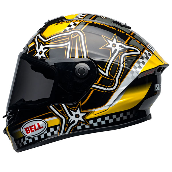 Image of Bell Star DLX Mips - Isle of Man Black / Yellow