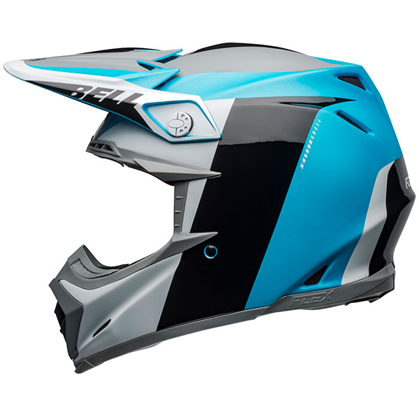 Image of Bell Moto 9 Flex - Division Matt / Gloss / White / Black / Blue