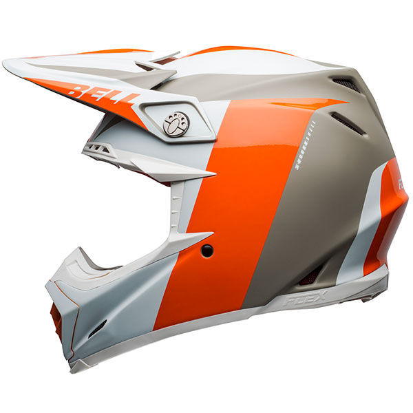 Image of Bell Moto 9 Flex - Division Matt / Gloss / White / Orange / Sand