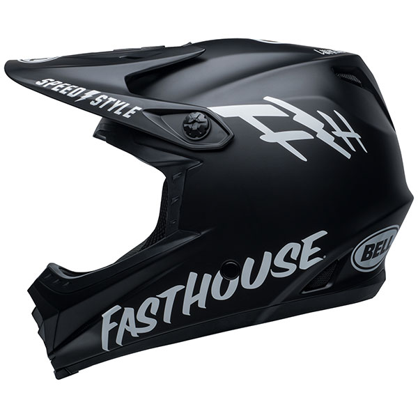 black and white motocross helmet