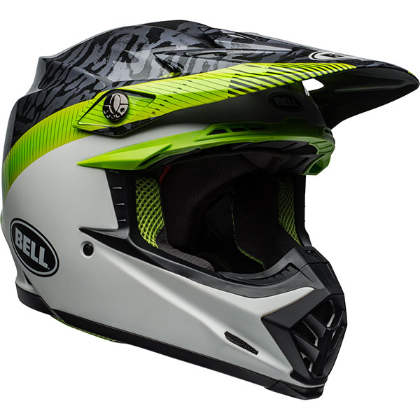 Image of Bell Moto 9 Mips - Chief Matt/Gloss Black / White / Green