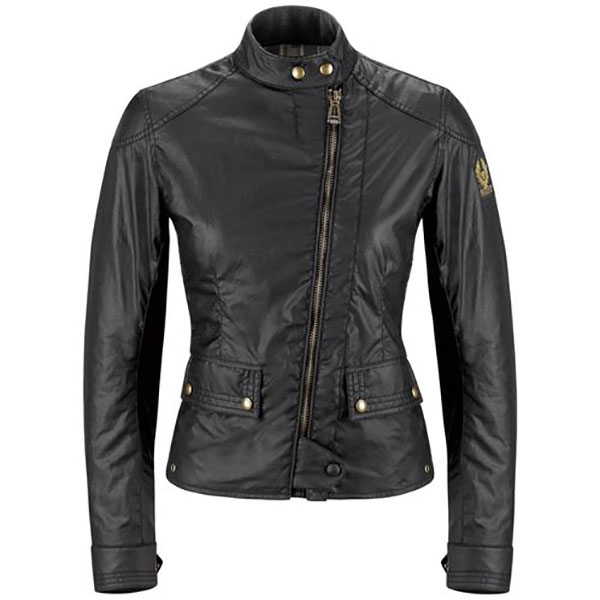 Image of Belstaff Ladies Bradshaw Wax Textile Jacket - Black