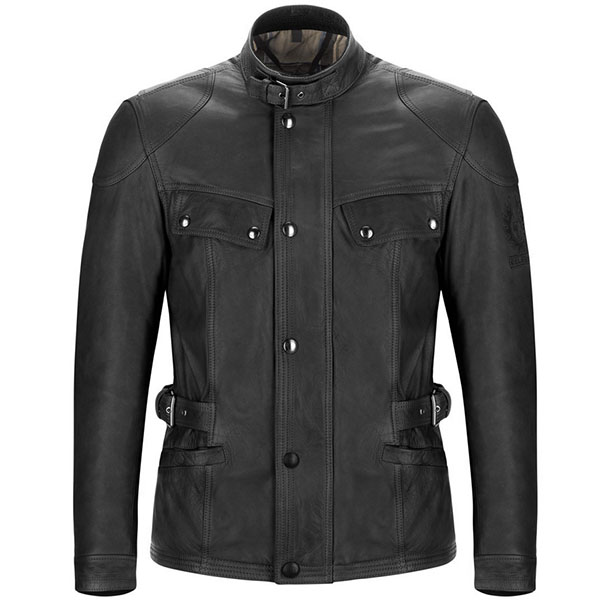 Image of Belstaff Crystal Palace Leather Jacket - Black