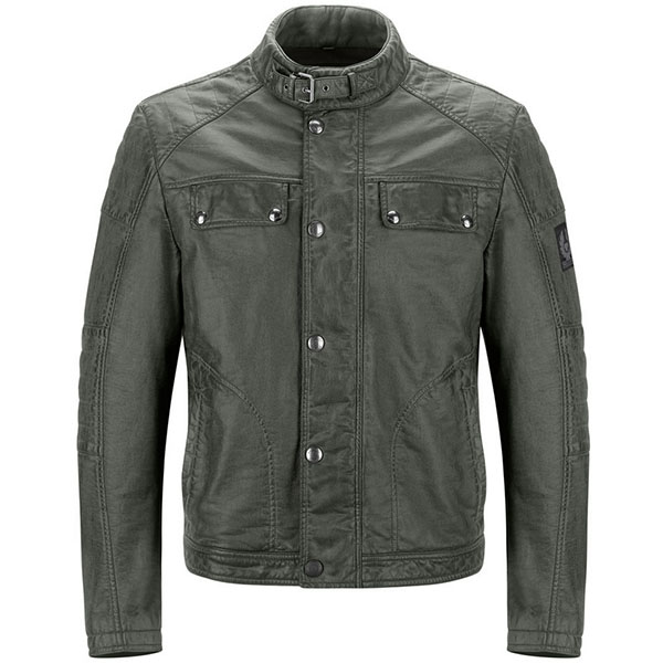 Image of Belstaff Glen Vine Blousen Textile Jacket - Burnished Green