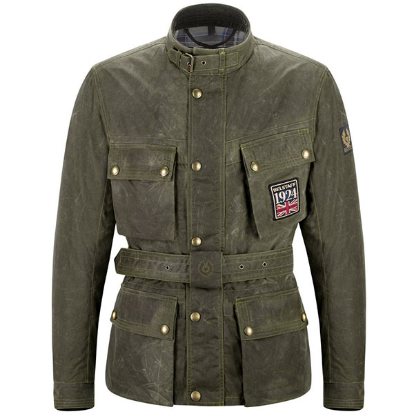 Image of Belstaff Jubilee Trialmaster Textile Jacket - British Racing Green