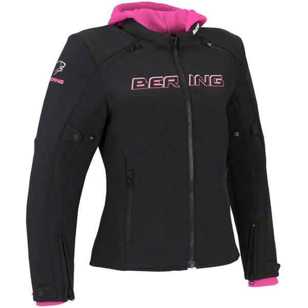 Image of Bering Ladies Jaap Evo Textile Jacket - Black / Fuchsia
