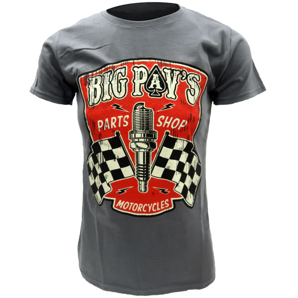 Image of Big Pav's Parts Shop Ladies T-Shirt - Grey