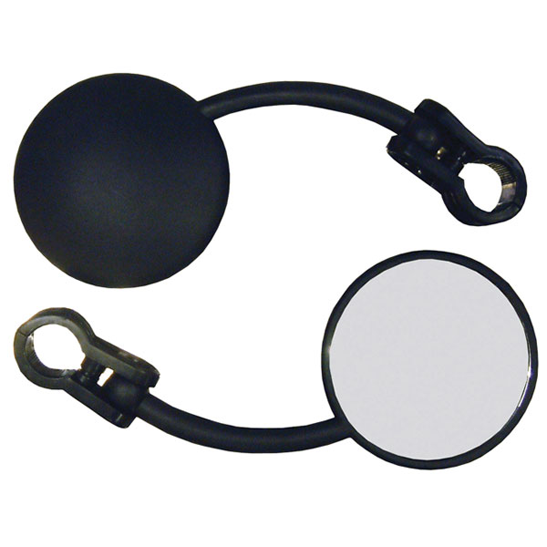 Image of Bike It Folding Universal Bar-Fitting Round Mirror - Black