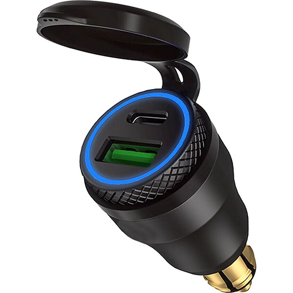 thumbnail image 2 of ALRID 12V Hella Style Cig Plug Socket & Twin USB Adaptor – Perfect For BMW Triumph Motorcycles 2 of 4
