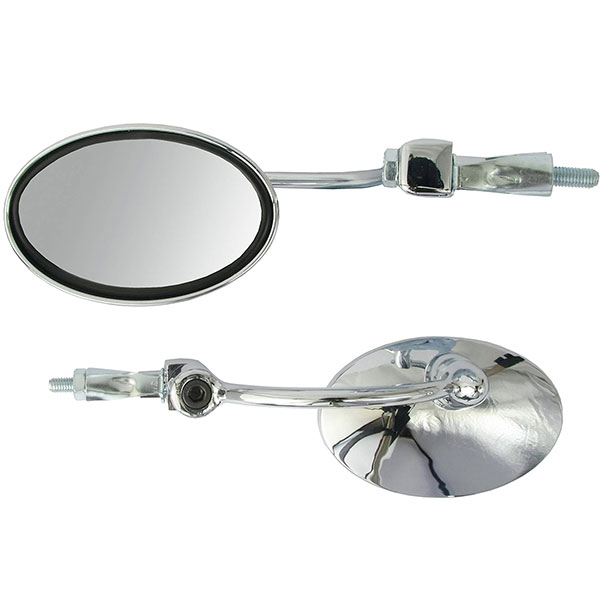 Image of Bike It Highway Bar End Universal Mirrors - Chrome