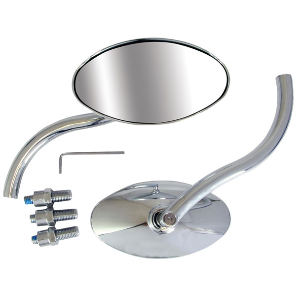 Image of Bike It Wave Universal Mirrors - High Chrome